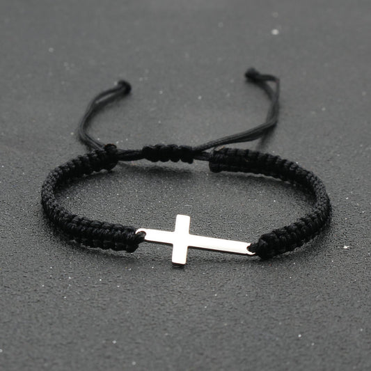Kreuz Armband geflochten