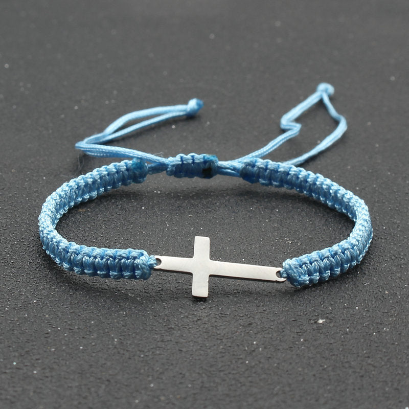 Kreuz Armband geflochten