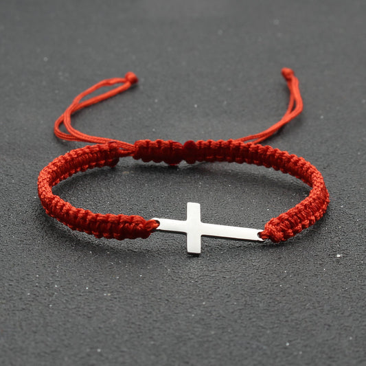Kreuz Armband geflochten