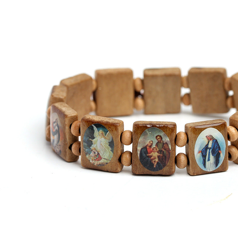 Rosenkranz Armband aus Naturholz