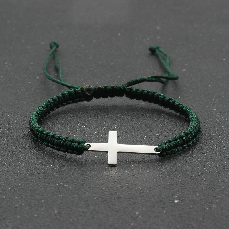 Kreuz Armband geflochten