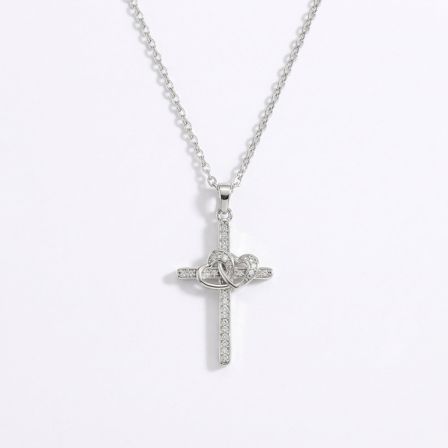 Kreuz Halskette mit Zirkonia
