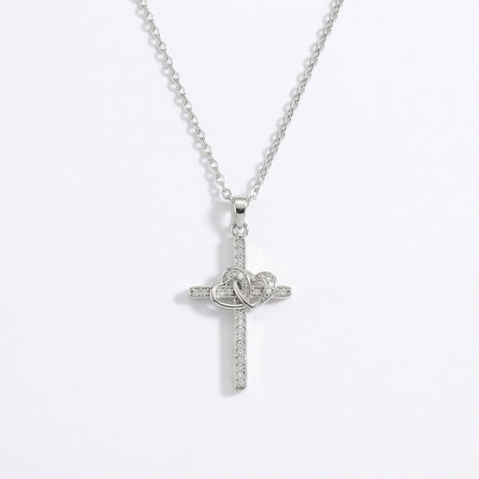 Kreuz Halskette mit Zirkonia