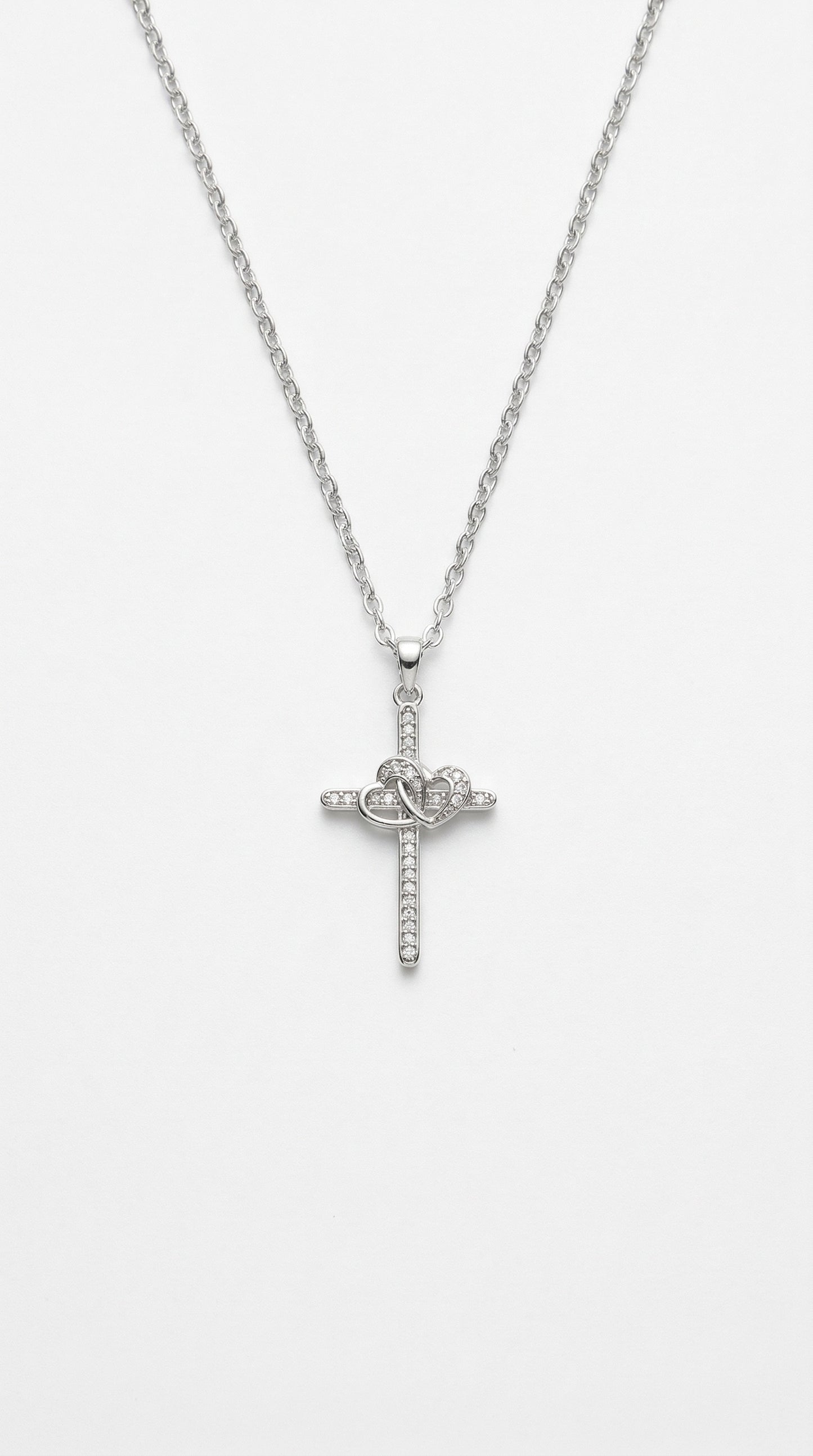Kreuz Halskette mit Zirkonia