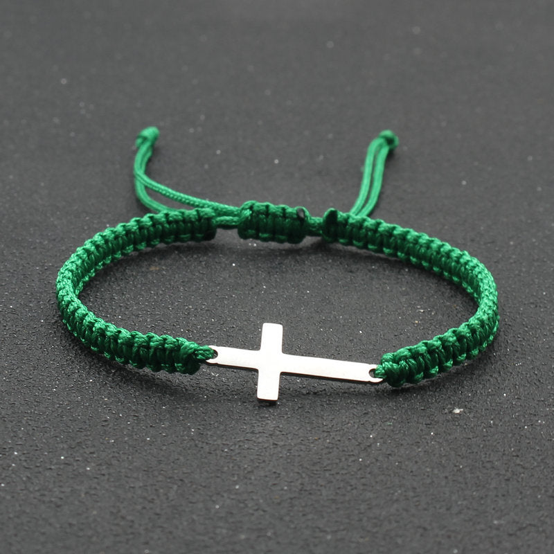 Kreuz Armband geflochten