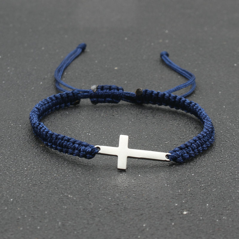 Kreuz Armband geflochten